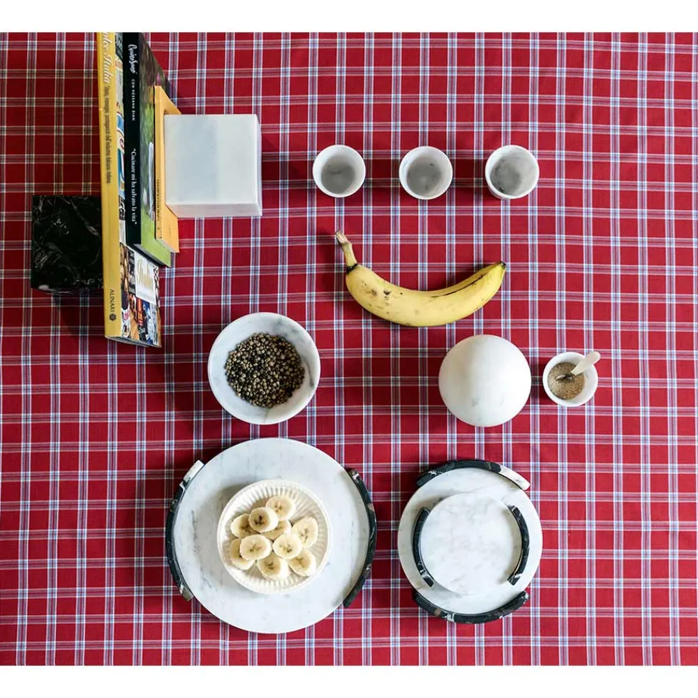 Viadurini Living Deko Artikel Und Wohnaccessoires-Briefbeschwerer im Würfel-Design aus satinweißem Carrara-Marmor Made in Italy - Qubo