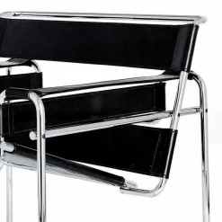 Viadurini Living Bürosessel-Bürosessel aus Leder mit Gestell aus verchromtem Stahl Made in Italy - Cefeo