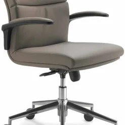 Viadurini Living Bürosessel-Bürosessel in modernem Design aus Leder Edda