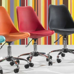 Viadurini Living Bürostühle-Bürostuhl aus farbigem Polypropylen und Metall - Loredana