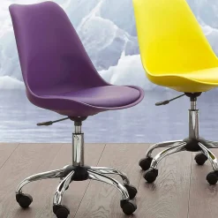 Viadurini Living Bürostühle-Bürostuhl aus farbigem Polypropylen und Metall - Loredana