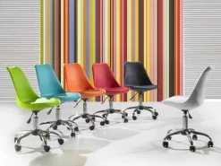 Viadurini Living Bürostühle-Bürostuhl aus farbigem Polypropylen und Metall - Loredana