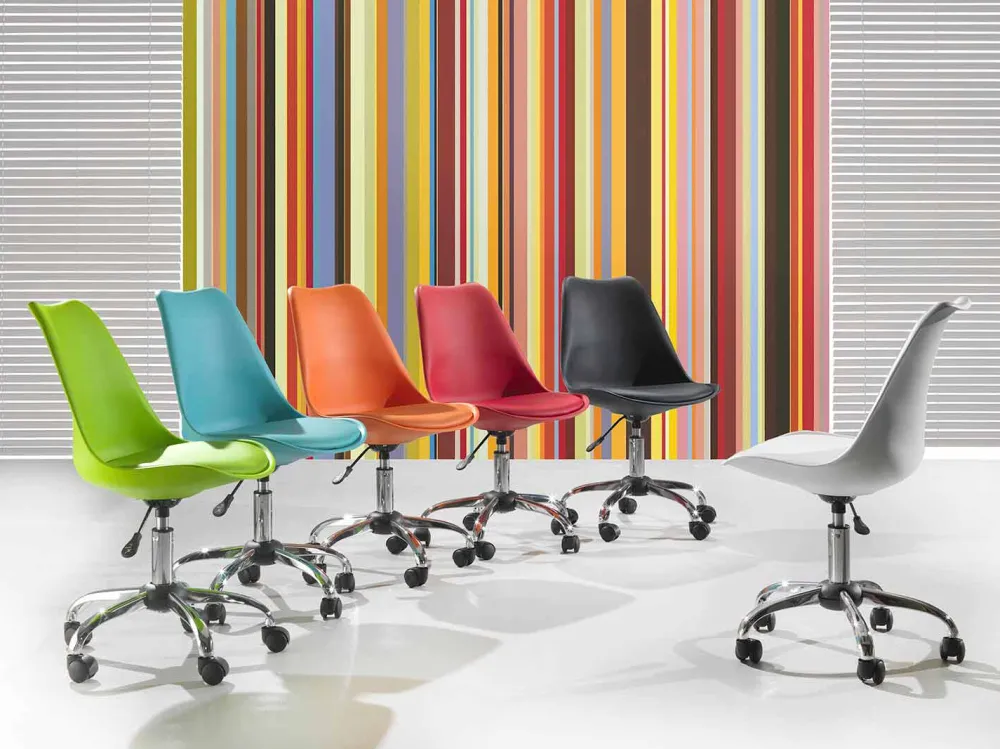 Viadurini Living Bürostühle-Bürostuhl aus farbigem Polypropylen und Metall - Loredana