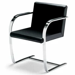 Viadurini Living Bürostühle-Bürostuhl aus Leder mit Struktur aus Chromstahl Made in Italy - Quartz