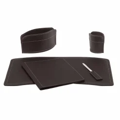 Limac Design Bürozubehör-Bürozubehör für Schreibtisch Made in Italy aus gebundenem Leder - Brando