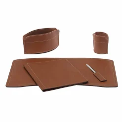 Limac Design Bürozubehör-Bürozubehör für Schreibtisch Made in Italy aus gebundenem Leder - Brando