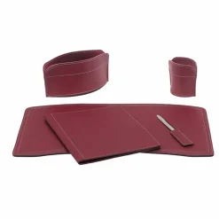 Limac Design Bürozubehör-Bürozubehör für Schreibtisch Made in Italy aus gebundenem Leder - Brando