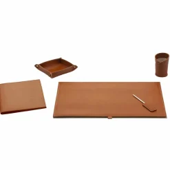 Limac Design Bürozubehör-Bürozubehör für Schreibtisch aus gebundenem Leder, 5 Stück - Aristoteles