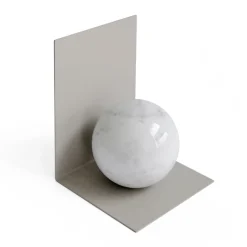 Viadurini Living Deko Artikel Und Wohnaccessoires-Buchstütze aus Metall mit Marmorkugel Made in Italy - Akira