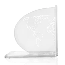 Viadurini Living Deko Artikel Und Wohnaccessoires-Buchstützen aus transparentem Plexiglas mit Designkarte - Aretone