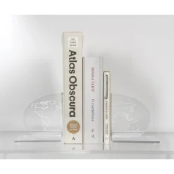 Viadurini Living Deko Artikel Und Wohnaccessoires-Buchstützen aus transparentem Plexiglas mit Designkarte - Aretone