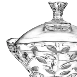 Viadurini Kitchen Italienisches Kristallgeschirr-Candy Box und ökologischer Kristallaufsatz 2 Stück - Magnolio