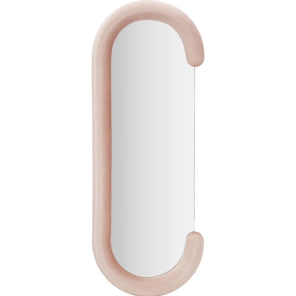 Viadurini Decor Wandspiegel-C-förmiger Wandspiegel mit MDF-Rahmen mit Samtbezug - Micheal