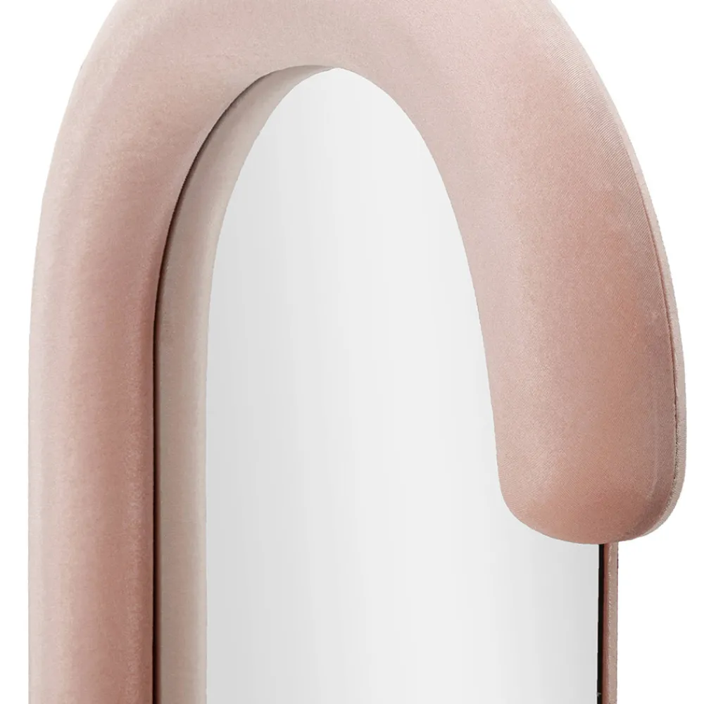 Viadurini Decor Wandspiegel-C-förmiger Wandspiegel mit MDF-Rahmen mit Samtbezug - Micheal