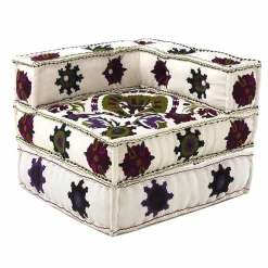 Viadurini Living Moderne Sessel-Chaise Longue Armchair von Ethnic Design aus Patchwork-Baumwolle für Wohnzimmer - Fiber