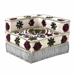 Viadurini Living Moderne Sessel-Chaise Longue Armchair von Ethnic Design aus Patchwork-Baumwolle für Wohnzimmer - Fiber