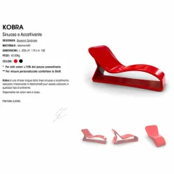 Viadurini Design Recamiere|Recamiere-Chaise Longue in modernem Design Kobra Made in Italy