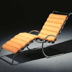 Viadurini Living Recamiere|Recamiere-Chaiselongue aus Leder mit Gestell aus verchromtem Stahl Made in Italy - Beirut