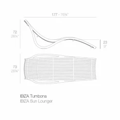 Vondom Sonnenliegen-Chaiselongue im Freien in Weiß oder Ecru-Design, 4 Stück - Ibiza von