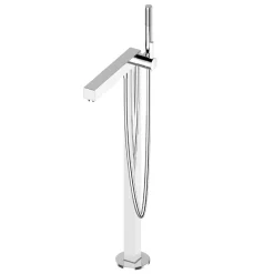 Viadurini Bathroom Badewannearmaturen-Chrom-Boden-Badewannenarmatur mit Einhebelmischer - Erik