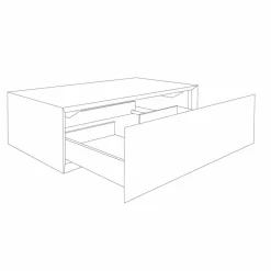 Viadurini Bathroom Badmöbel Hängend-Composition 3 Badezimmermöbel aus Teakholz und Hi Macs® - Talk