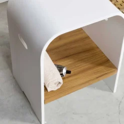 Viadurini Bathroom Badmöbel Hängend-Composition 3 Hängende Badezimmermöbel mit Waschbecken aus weißem Harz - Dazzle