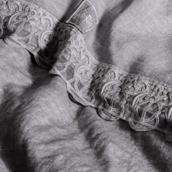 Viadurini Textile Bettbezüge-Container Bag Leinen Bettbezug mit Synergy Spitze und Knöpfen - Energis