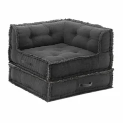 Viadurini Living Moderne Sessel-Corner Chaise Longue Sessel aus grauer, grüner oder blauer Baumwollfaser