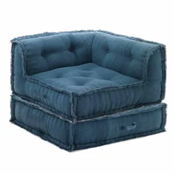 Viadurini Living Moderne Sessel-Corner Chaise Longue Sessel aus grauer, grüner oder blauer Baumwollfaser