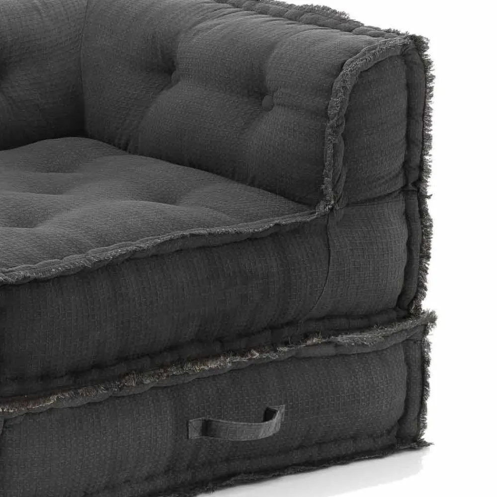 Viadurini Living Moderne Sessel-Corner Chaise Longue Sessel aus grauer, grüner oder blauer Baumwollfaser