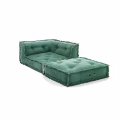 Viadurini Living Moderne Sessel-Corner Chaise Longue Sessel aus grauer, grüner oder blauer Baumwollfaser