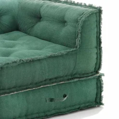 Viadurini Living Moderne Sessel-Corner Chaise Longue Sessel aus grauer, grüner oder blauer Baumwollfaser