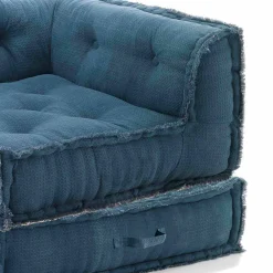 Viadurini Living Moderne Sessel-Corner Chaise Longue Sessel aus grauer, grüner oder blauer Baumwollfaser
