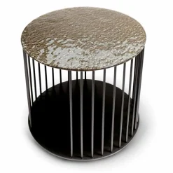 Viadurini Living Moderne Couchtische-Couchtisch aus geschmiedetem Kristall und Metall Made in Italy - Montebianco