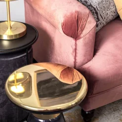 Viadurini Living Moderne Couchtische-Couchtisch aus Glas und elegantem vermessingtem Stahl - Torige