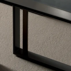 Viadurini Living Moderne Couchtische-Couchtisch aus Metall und Glas mit geometrischem Design - Zigozago