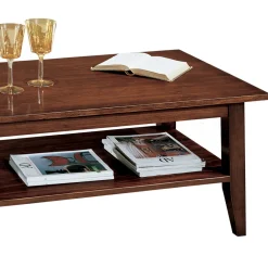 Viadurini Classic Klassische Couchtische-Couchtisch aus patiniertem Walnussholz mit Ablage Made in Italy - Pekele