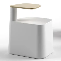 Viadurini Living Moderne Couchtische-Couchtisch aus Polyethylen und Birkenholz Made in Italy - Clio