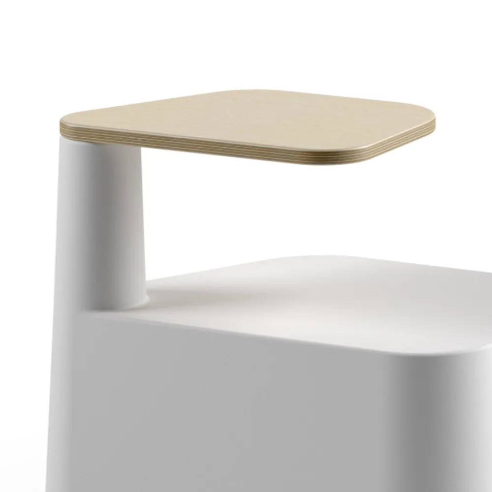 Viadurini Living Moderne Couchtische-Couchtisch aus Polyethylen und Birkenholz Made in Italy - Clio