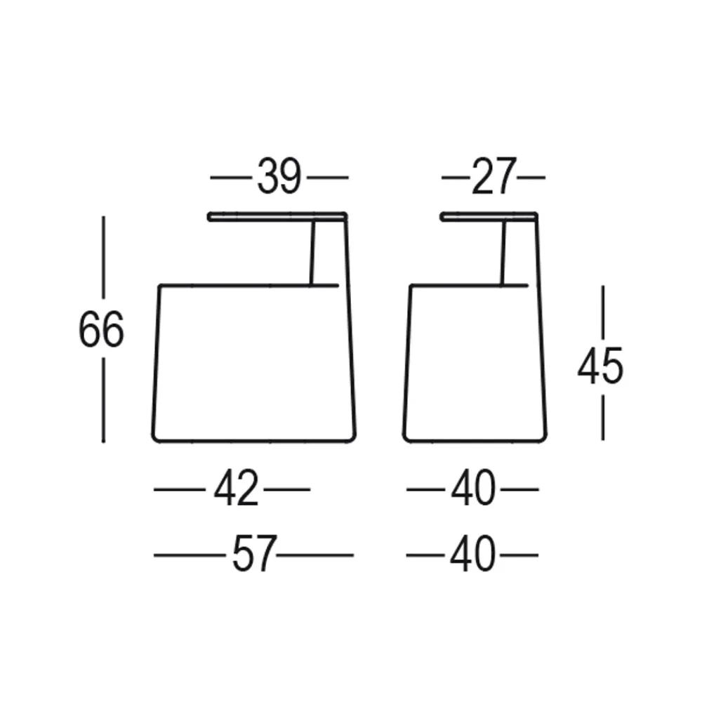 Viadurini Living Moderne Couchtische-Couchtisch aus Polyethylen und Birkenholz Made in Italy - Clio
