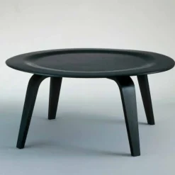 Viadurini Living Moderne Couchtische-Couchtisch aus schwarz gebeizter Esche mit runder Platte Made in Italy - Cariddi
