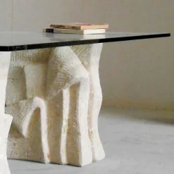 Viadurini Living Couchtische Aus Stein-Couchtisch aus Stein und Kristall in modernem Design Priamo-S
