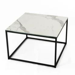 Viadurini Living Moderne Couchtische-Couchtisch aus Steingut und Stahl, hergestellt in Italien – Birba