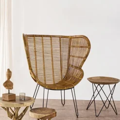 Viadurini Living Moderne Couchtische-Couchtisch aus Teakholz und Stahl Industriedesign - Stiletto