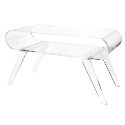 Viadurini Living Moderne Couchtische-Couchtisch aus transparentem Plexiglas oder mit Designholz - Gips