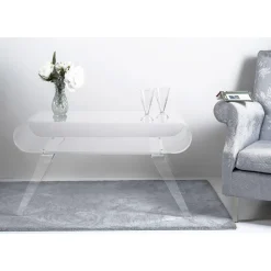 Viadurini Living Moderne Couchtische-Couchtisch aus transparentem Plexiglas oder mit Designholz - Gips
