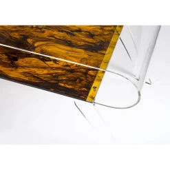 Viadurini Living Moderne Couchtische-Couchtisch aus transparentem Plexiglas oder mit Designholz - Gips