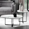Viadurini Living Moderne Couchtische-Couchtisch aus Verbundglas und Metall Made in Italy - Sedona