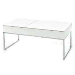 Viadurini Living Moderne Couchtische-Couchtisch aus weißem Mdf und Metall mit Behälter - Garland