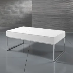Viadurini Living Moderne Couchtische-Couchtisch aus weißem Mdf und Metall mit Behälter - Garland